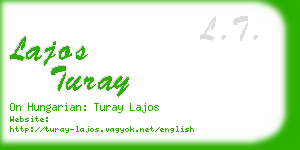 lajos turay business card